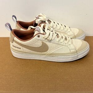 Nike SB Blazer Low QS Cream Brown Skateboard Sneakers DZ3406-100 Size Men’s 10
